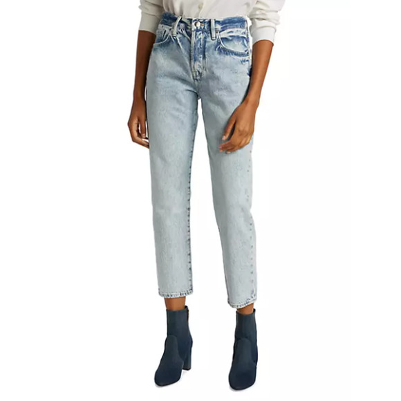 NEW Frame Le Original High Rise Straight Fit Jean Ankle Richlake Women's Size 27 - Picture 6 of 12